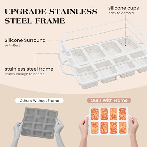1 Pc Mini Loaf Pans with Metal Reinforced Frame