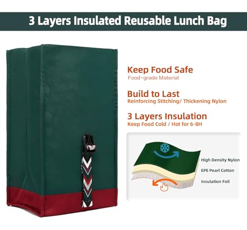 Insulated Lunch Bag Rolltop Lunch Box