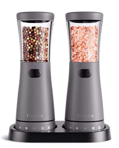 Electric Salt and Pepper Grinder Set with Storage Base (2 Count)