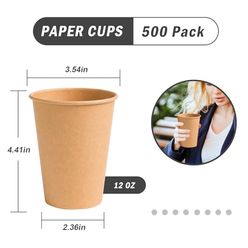 500 Count 12 oz Paper Cups