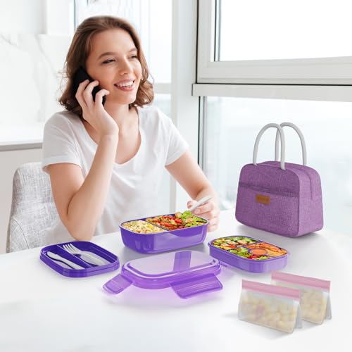 Leakproof Bento Box & Insulated Lunch Bag Set for School and Work
