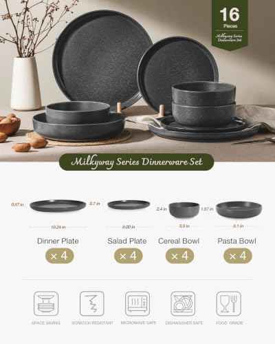 Milkyway 16 Piece Stoneware Dinnerware Set