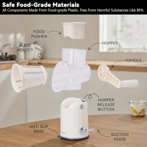 Rotary Cheese Grater with Handle