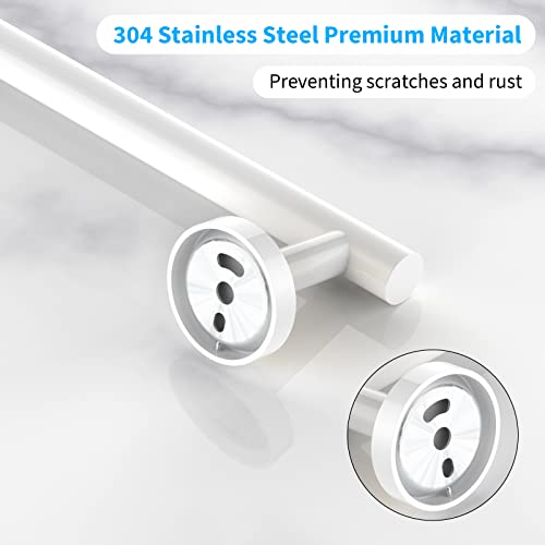 2 Pieces White Bathroom Towel Bar