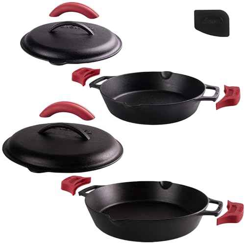 Cast Iron Skillet + Cast Iron Lid Set