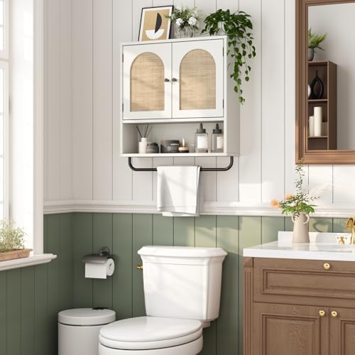 Rattan Bathroom Wall Cabinet