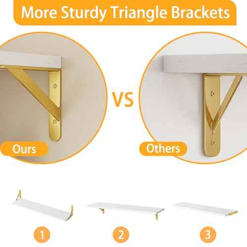 23.6in Floating Shelves for Wall Home Decor (6 Count)