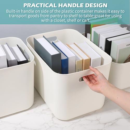 White Plastic Storage Bins (10 Count)