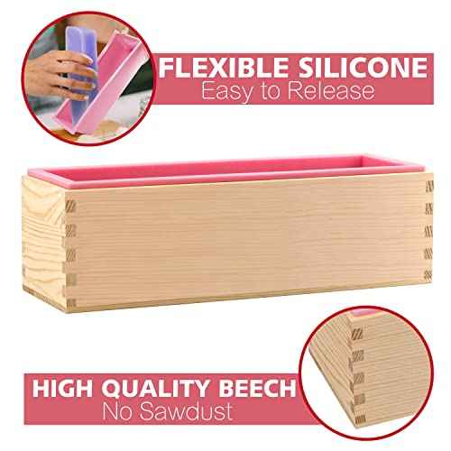 2 pcs Rectangular Soap Molds Kit with Cutters