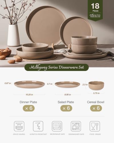 Milkyway 18 Piece Stoneware Dinnerware Set