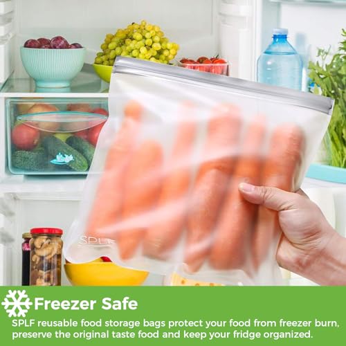 9 Pack Reusable Gallon Freezer Bags Dishwasher Safe (9 Count)