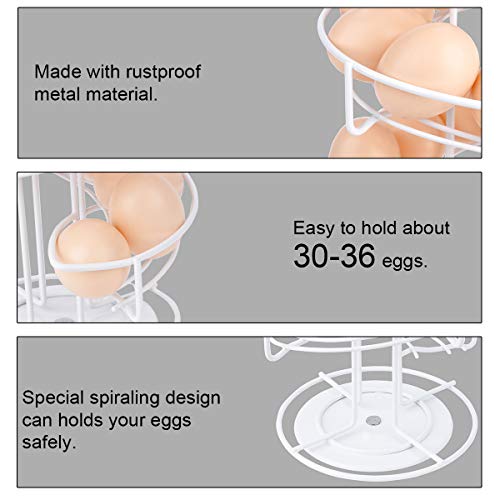 Spiral Design Metal Egg Skelter Dispenser Rack