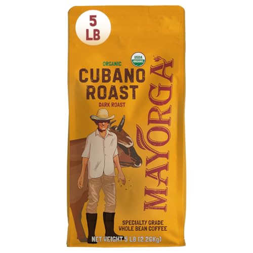 Dark Roast Coffee 5lb bag Cubano Roast 100% Arabica Café Whole Coffee Beans (80 Ounce)