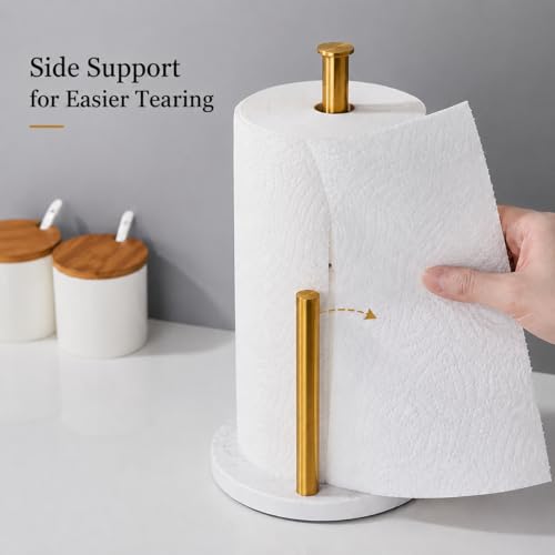 Brushed Gold Paper Towel Holder for Kitchen Countertop