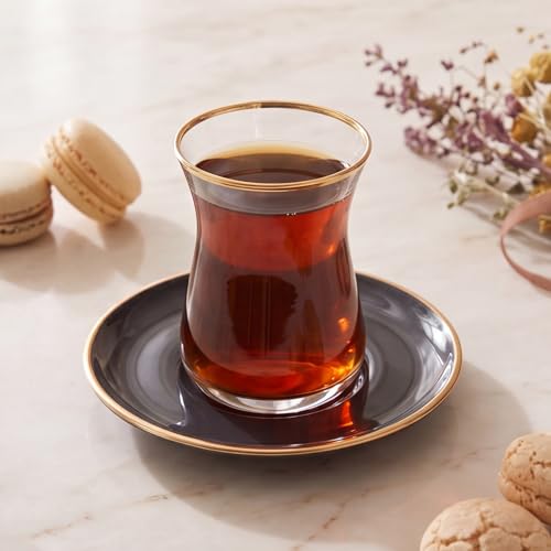 Turkish Tea Glasses Set for 6 (6 Count)