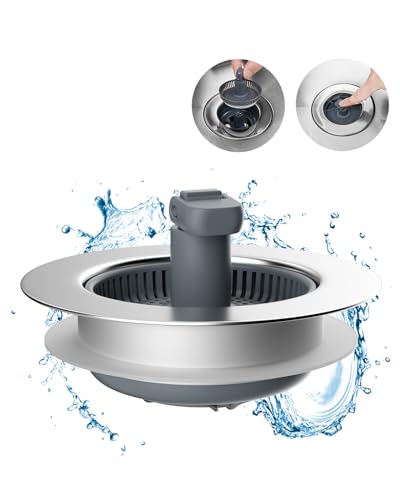 3 in 1 Kitchen Sink Drain Strainer and Stopper Combo