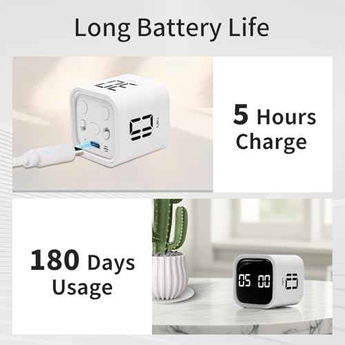 Productivity Timer Flip Gravity Sensor Cube Timer Countdown & Countup (3 Count)