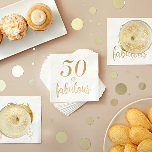 50th Birthday Napkins for Women (50 Count)