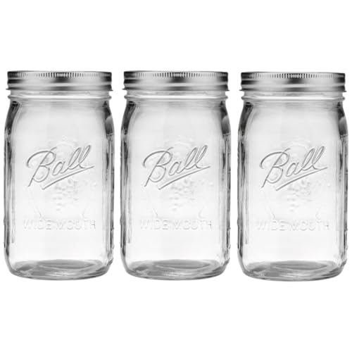 Wide Mouth Glass Mason Jars with Lids and Bands
