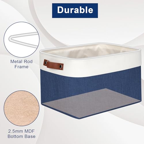 Storage Bins Large Fabric Storage Baskets for Shelves 3 Pack (3 Count)