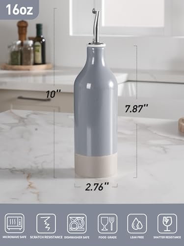 16oz Ceramic Oil Dispenser Bottle