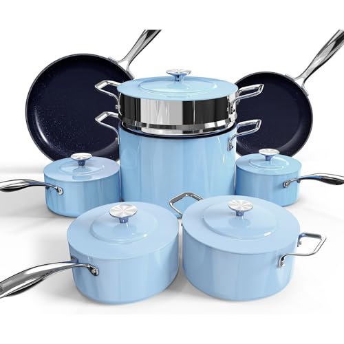 Lux 13pc Forged Lightweight Nonstick Ceramic Cookware Set