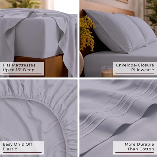 Iconic 4 Piece Microfiber Sheet Set