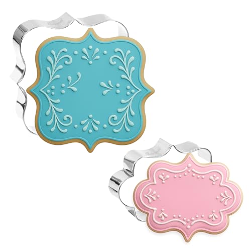 Stainless Steel Plaque Cookie Cutter for Cookies (2 Count)