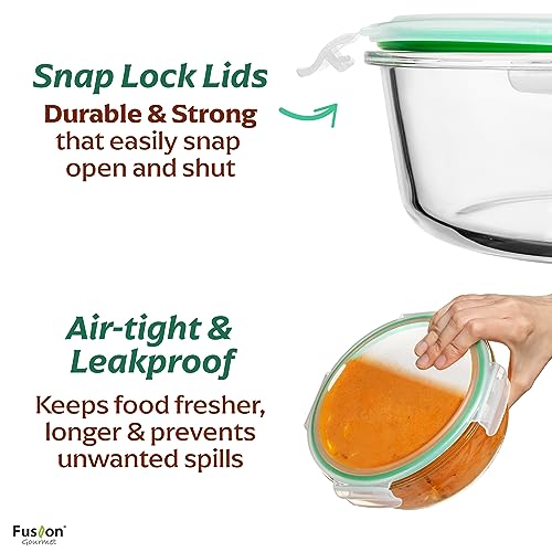 Round Glass Food Containers (12 Count)