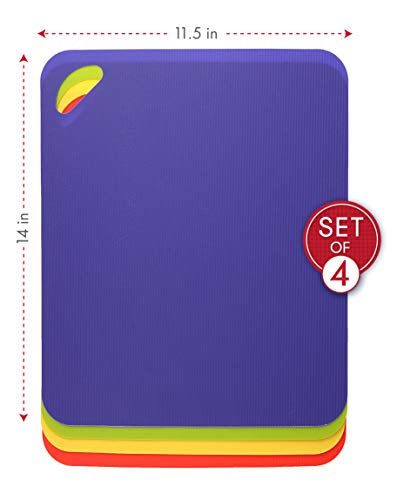 Heavy Duty Grippmat Flexible Cutting Board Set of Four