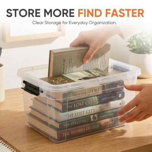 2.5 Quart Clear Plastic Storage Boxes with Lids (3 Count)