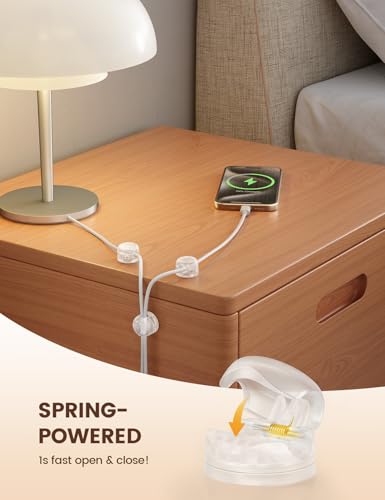 6Pack Clear Rotatable Cord Organizer (6 Count)