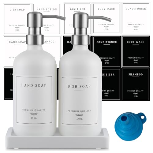 Thick Glass Soap Dispenser (2 Count)