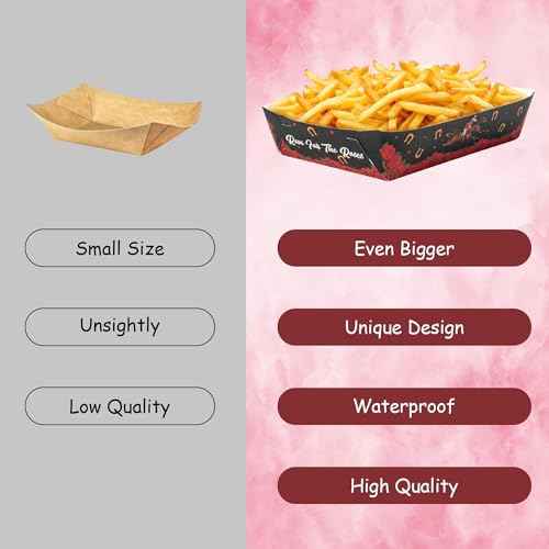Pink Rose Food Trays
