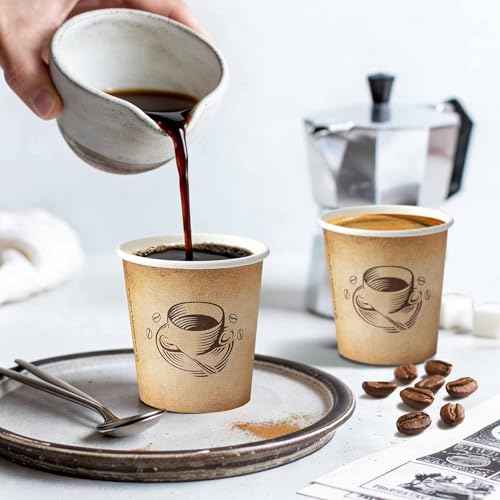300 Pack 6 oz Small Coffee Cups Disposable Paper Espresso Cups (300 Count)