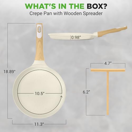 11” Non Stick Crepe Pan with Wooden Spreader