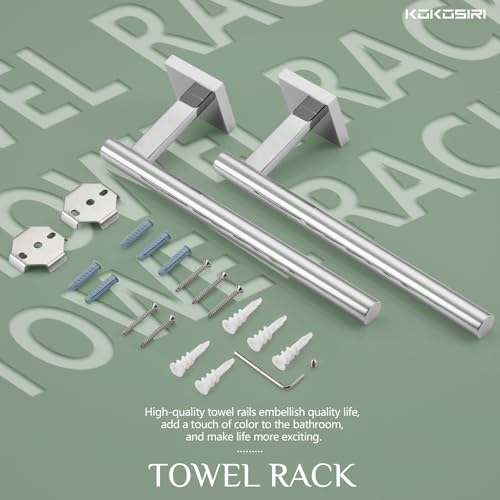 Hand Towel Bar Chrome Bathroom Towel Rail Holder Kitchen Paper Holder Wall Mounted Toilet Cabinet Mount 2 Pack