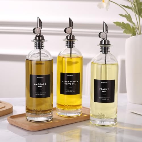 Oil and Vinegar Dispenser with Metal Pour Spout (2 Count)