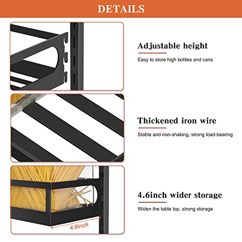 Wall Mount Spice Rack Organizer 5 Tier Height