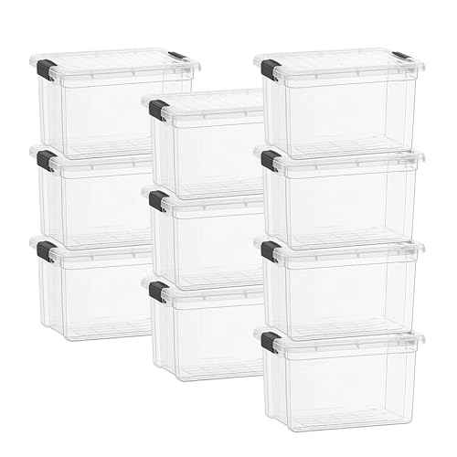 26.5 Quart Clear Plastic Storage Boxes with Lids (10 Count)