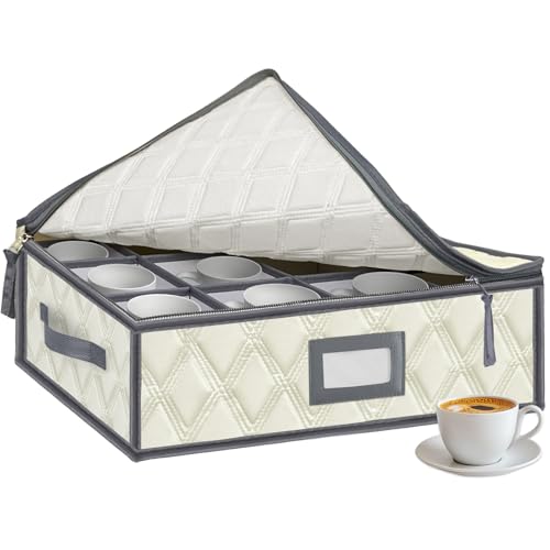 Mug and Cup Storage Box with Dividers