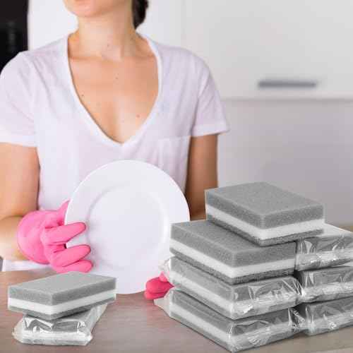 50 Pcs Individually Wrapped Sponges for Airbnb Apartment Gray (50 Count)