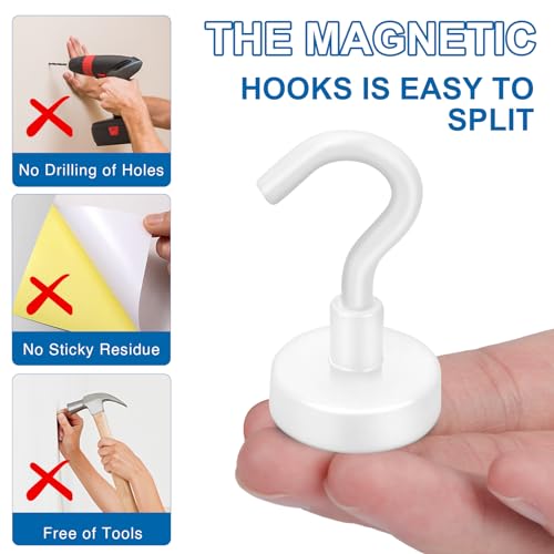 Magnetic Hooks Magnet Hook for Cruise Cabins 85LBS Essentials 6P (6 Count)
