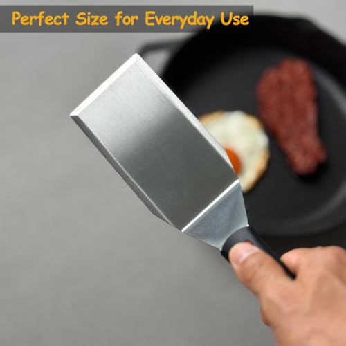 Professional Metal Spatula for Cast Iron Skillets and Flat Top Grills