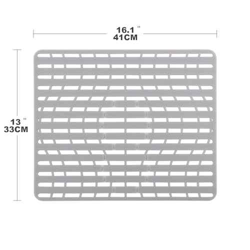 Sink Mat Sink Protectors for Kitchen Sink By Better Housewares Wok Stand Strong Adsorption And Skid Resistance PVC Free Silicone Sink mat (2 Count)