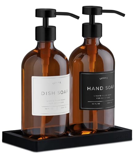 Glass Soap Dispenser Set of 2 (2 Count)