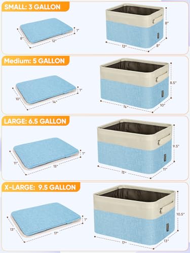 4 Pack Fabric Closet Storage Bins for Shelves (4 Count)