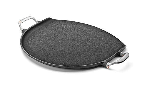 Cast Iron Grill Skillet and Pan with Forged Handles for Pizza