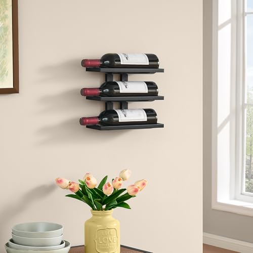 3 Tier Wall Mount Wine Rack (3 Count)