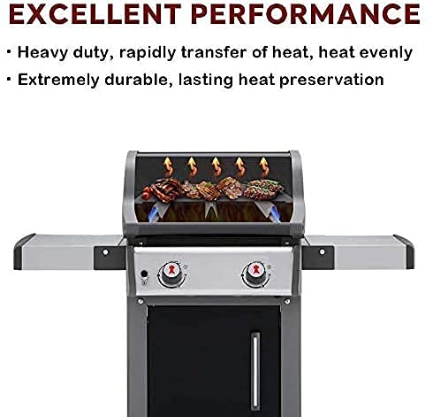 7637 Cast Iron Griddle Grates for Weber Spirit 200 Grill Parts